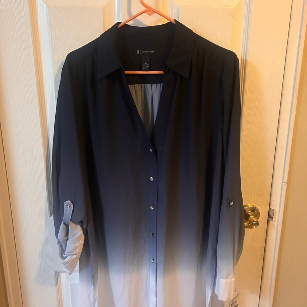 INC Dip Dye Womens blouse XL